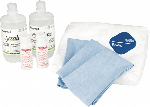 Decontamination Kit Refill Pack for Mfr. No. KT1540EA,  13L x 10W x 4 in H