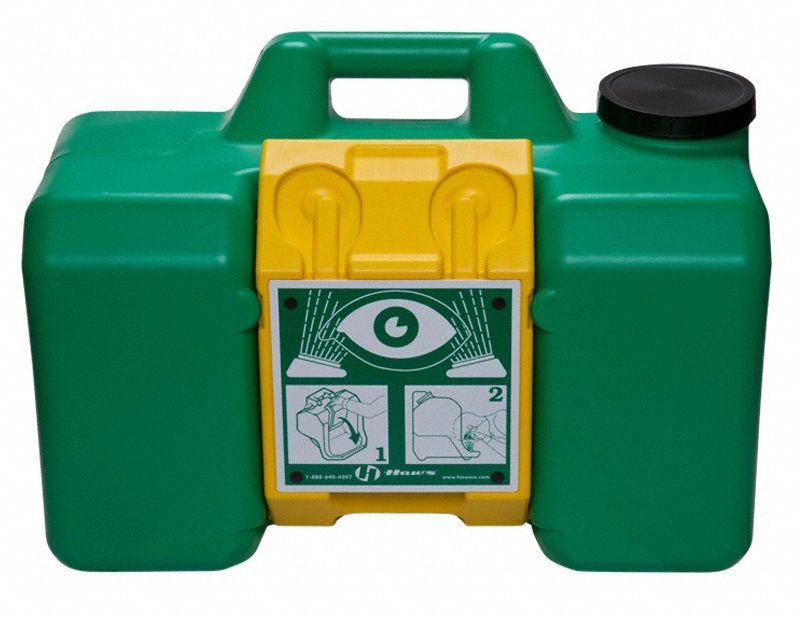HAWS Eye Wash Station, 9.0 gal Tank Capacity, Activates By Pull Tray