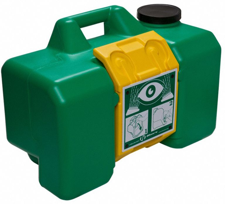 HAWS Eye Wash Station, 9.0 gal Tank Capacity, Activates By Pull Tray, Wall Mounting 3PVG87501