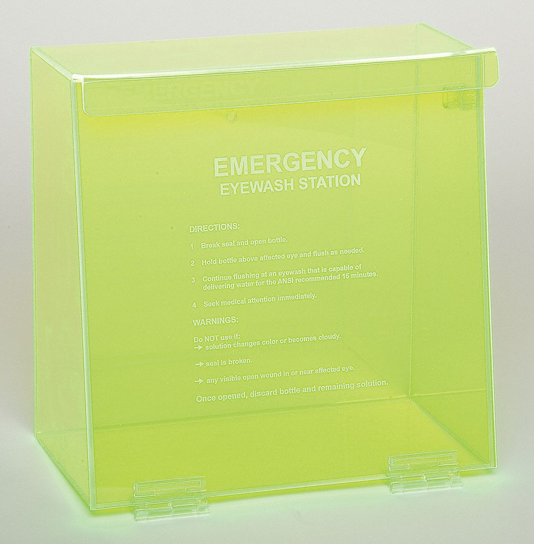 Single Use Eyewash Station: 0 No. of Bottles Included, 32 oz Size, Green