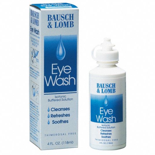 BAUSCH & LOMB Personal Eyewash: Liquid Solution, Bottle, 4 oz, 1 Count