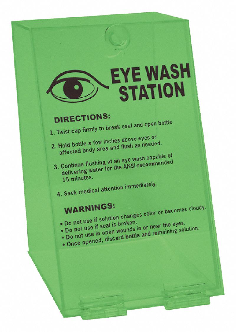 BRADY Eye Wash Station, 32 oz (Sold Separately) Bottle ...