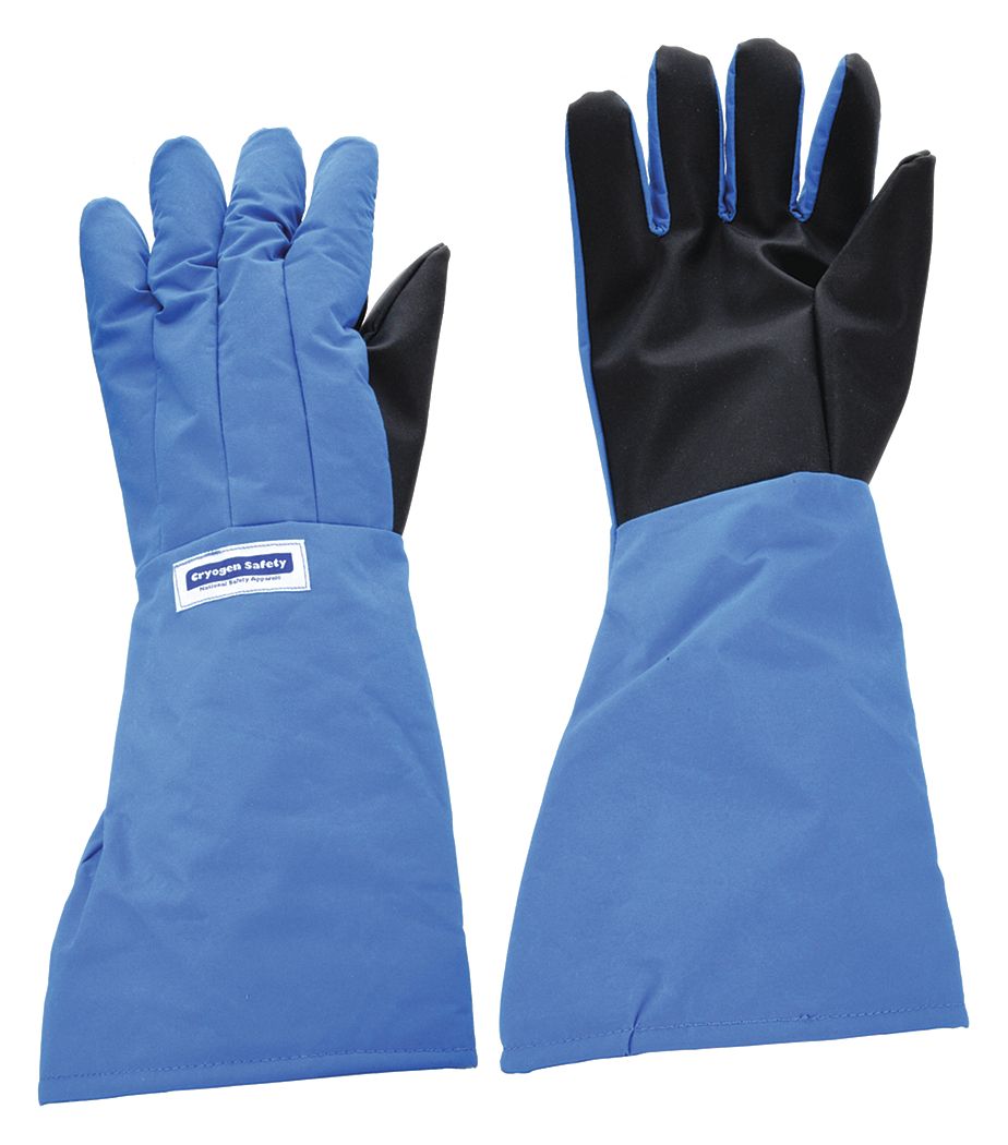 CRYOGENIC GLOVES, EXTENDED GAUNTLET CUFF, NYLON, -300 ° F MIN. TEMP., WATERPROOF