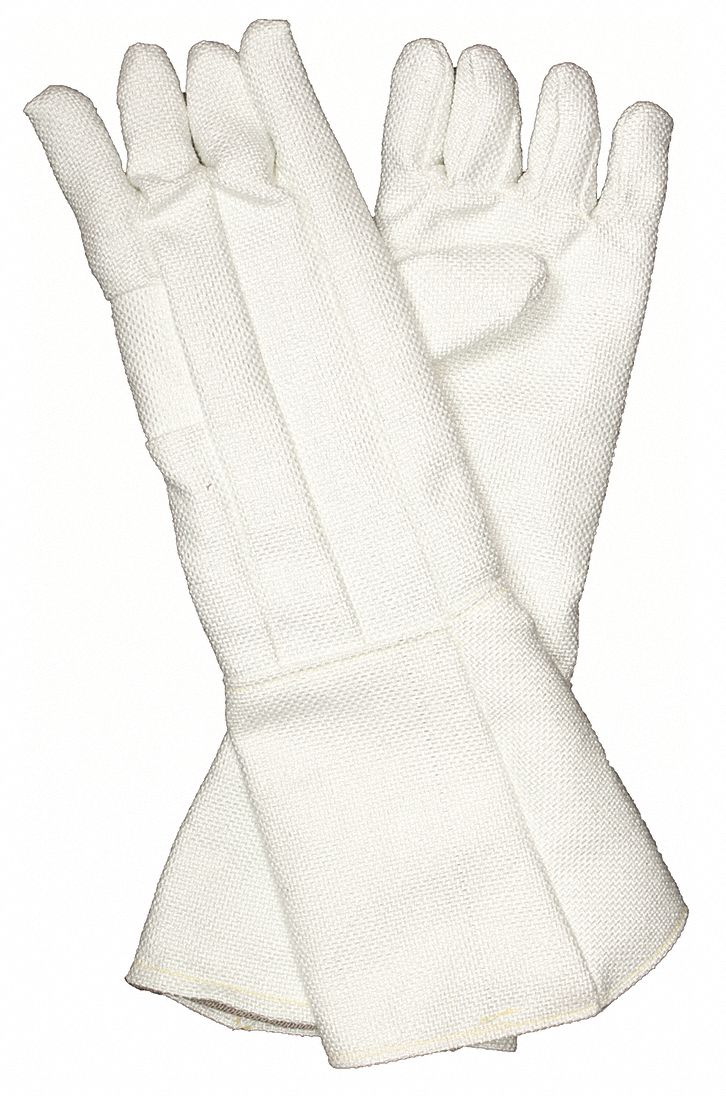 Knit Gloves: Glove Hand Protection, ANSI Abrasion Level 4, 1,300°F Max Temp, Zetex, 4X1X, 1 PR