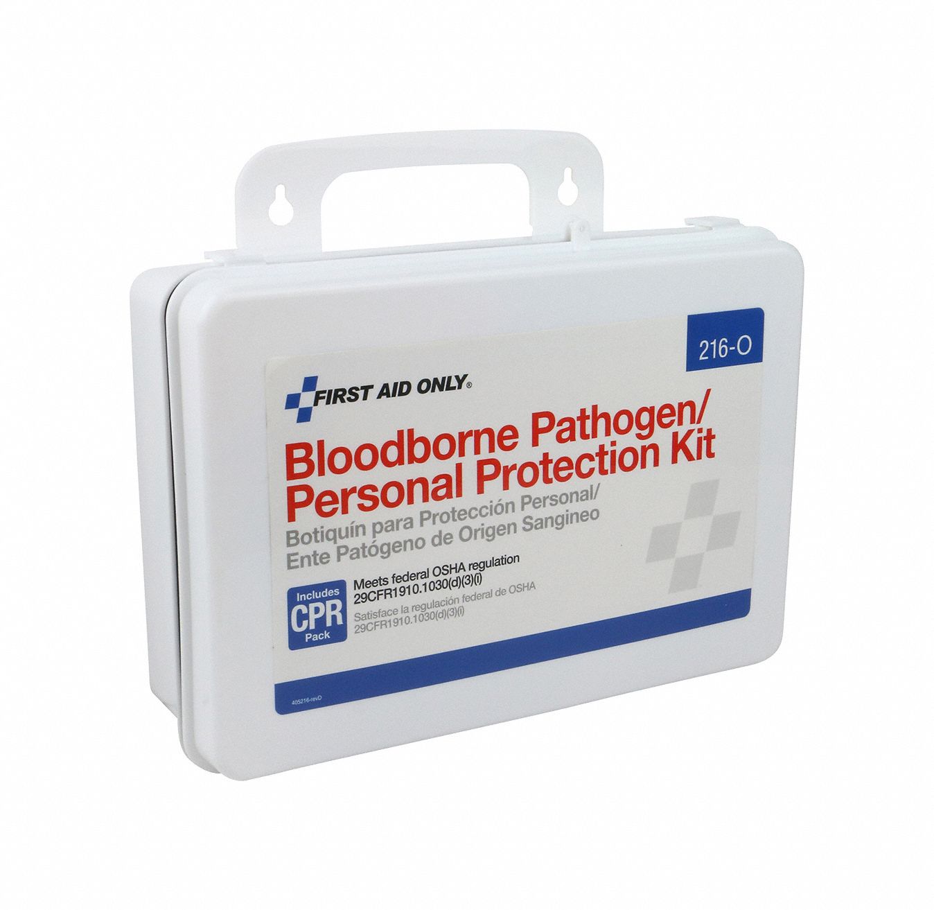 Bloodborne Pathogen Kit, Plastic Case, White, 1 EA