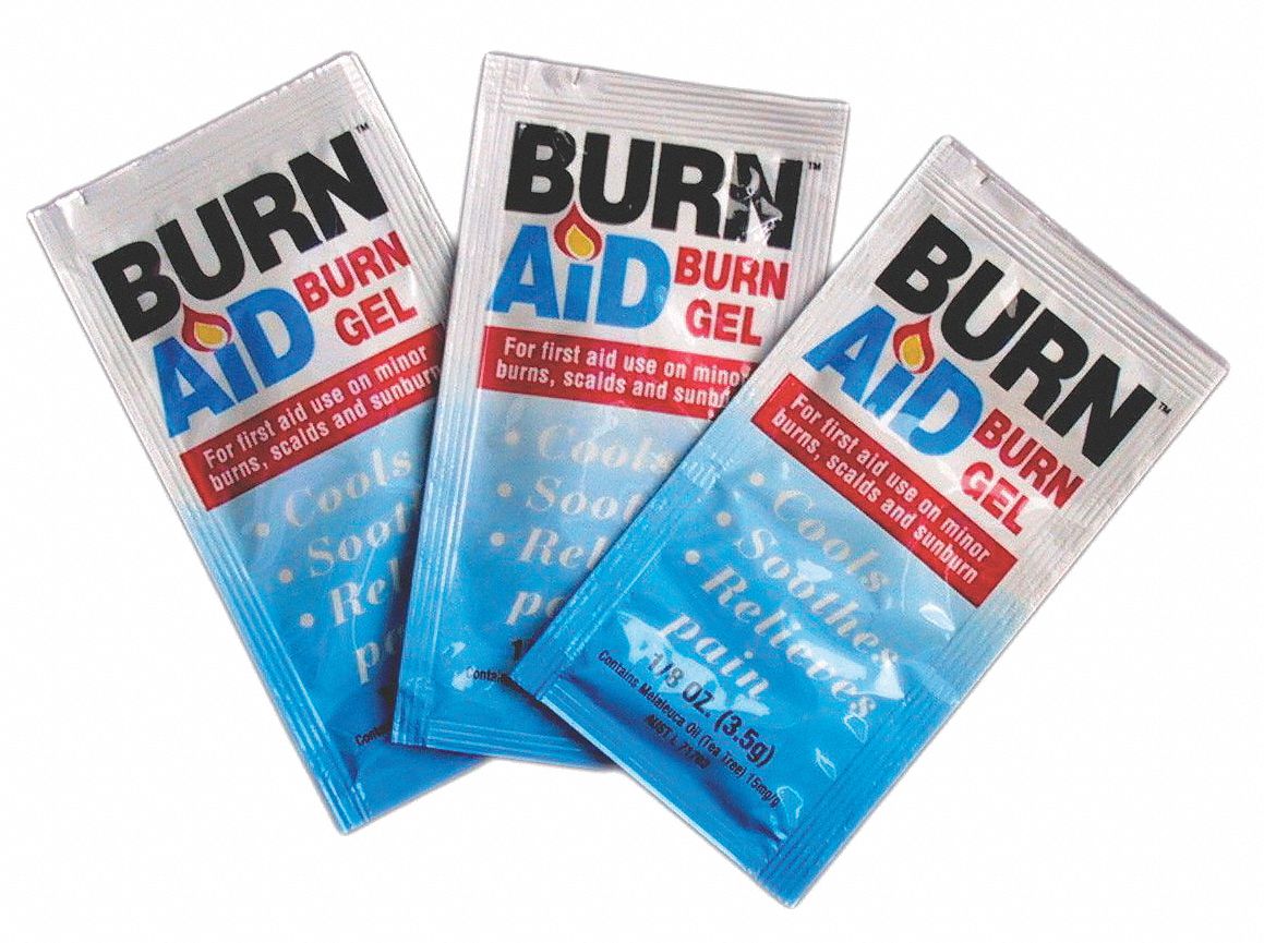 GRAINGER APPROVED Burn Gel, Gel, Box, Wrapped Packets, 0.125 oz, 0.125