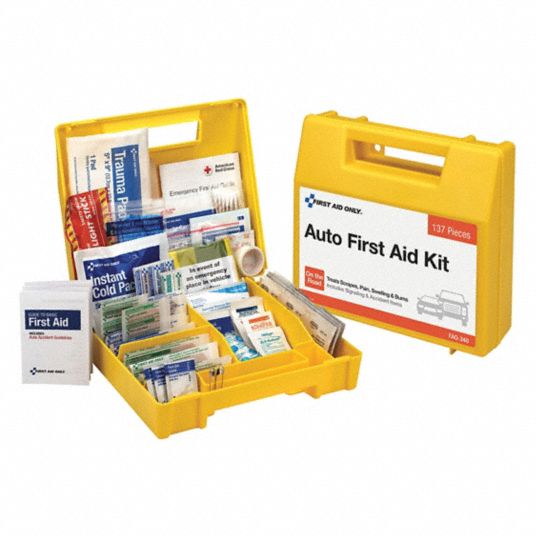 FIRST AID ONLY First Aid Kit: Vehicle, 25 People Served per Kit, ANSI Std  Not ANSI Compliant