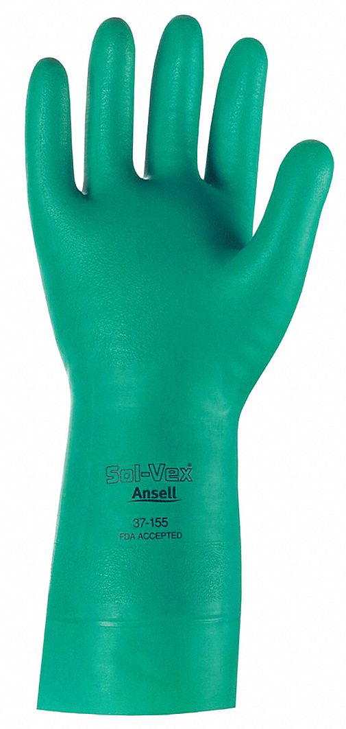 Ansell Solvex Nitrile Chemical Resistant Safety Gloves Gauntlets Size 10XL