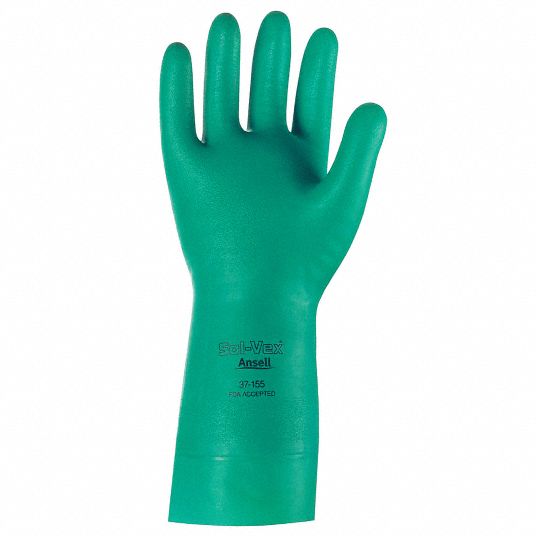 ANSELL Chemical Resistant Gloves, 11, Glove Materials Nitrile, 1 PR
