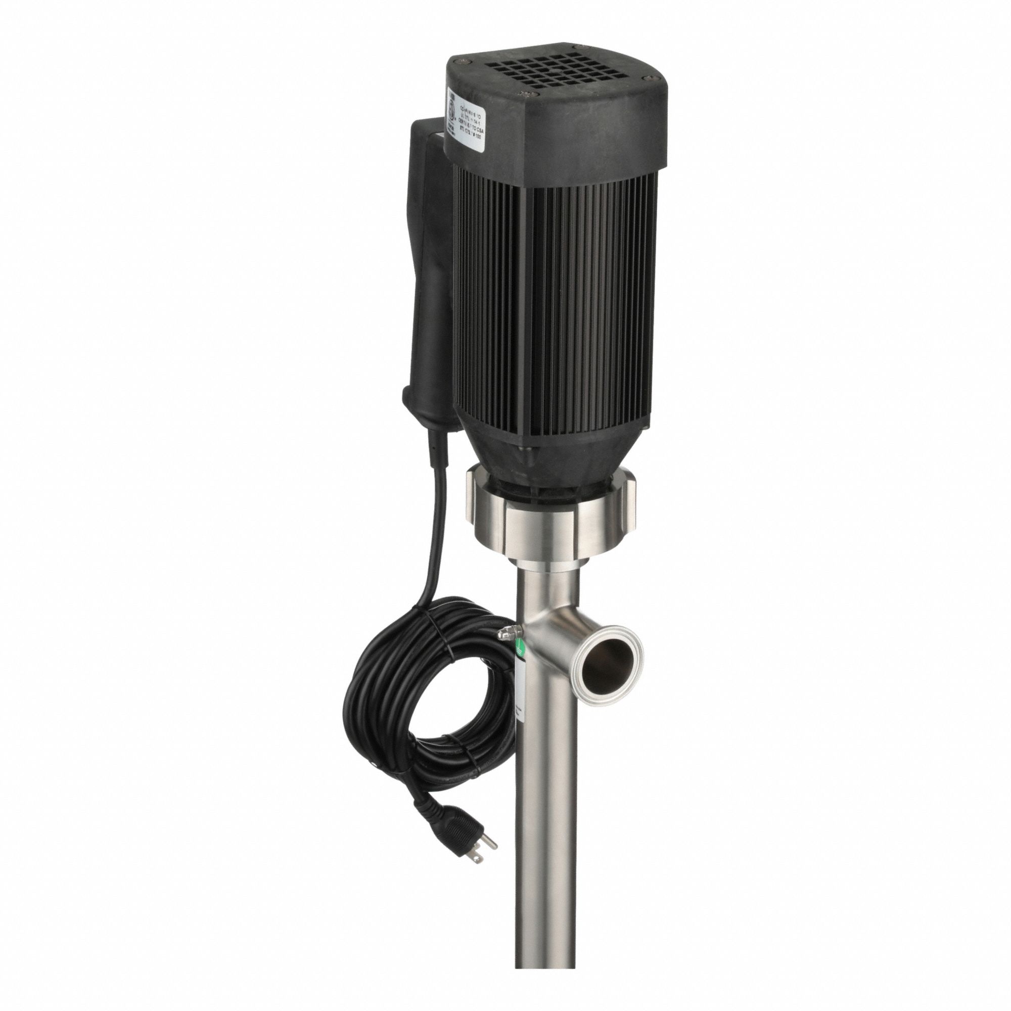 Electric Drum Pump: 110 V AC, Pump Only, 36 ft Max. Head, 1 1/10 hp HP, 35 gpm Max. Flow Rate