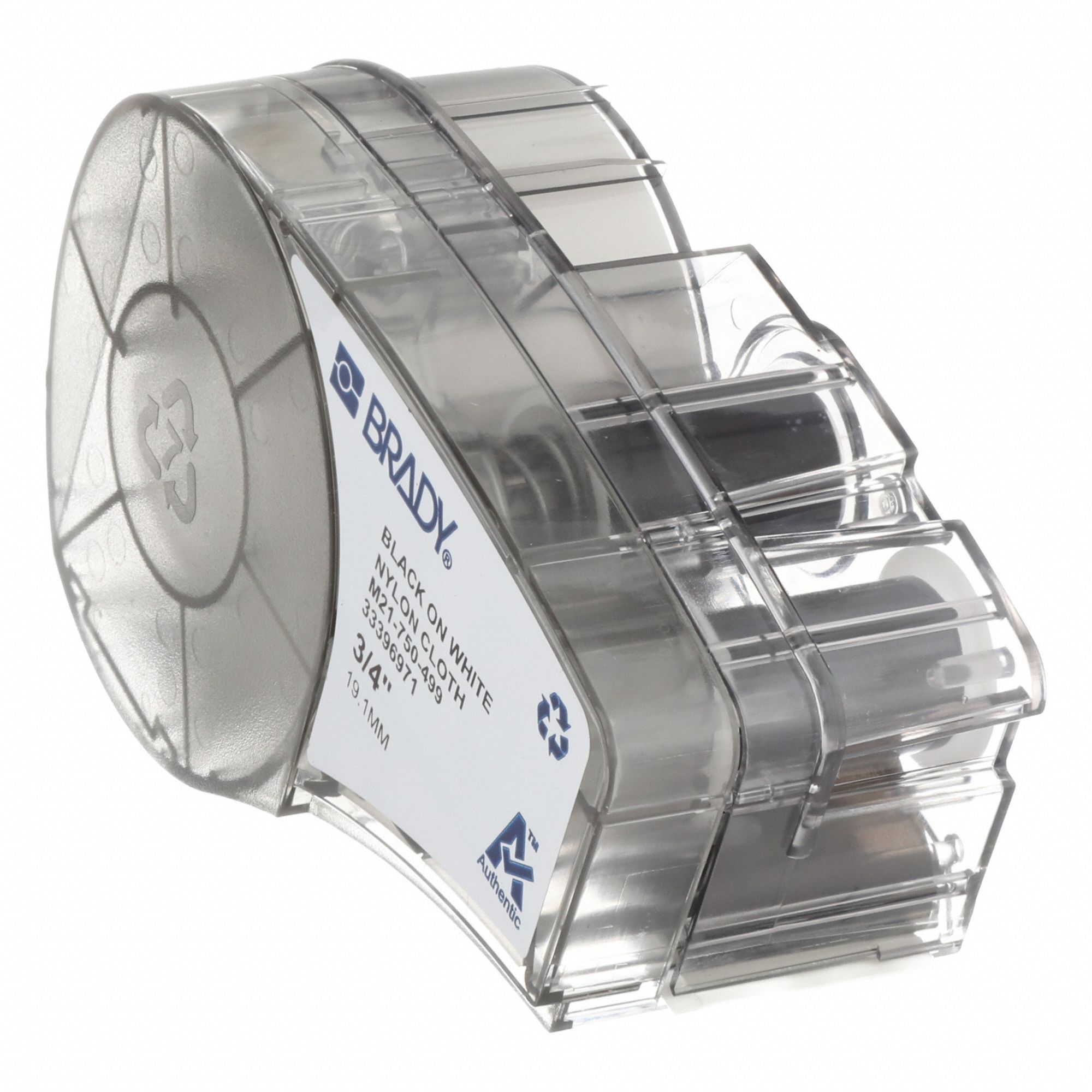 LABEL CARTRIDGE,BLACK/WHITE,3/4 IN. W