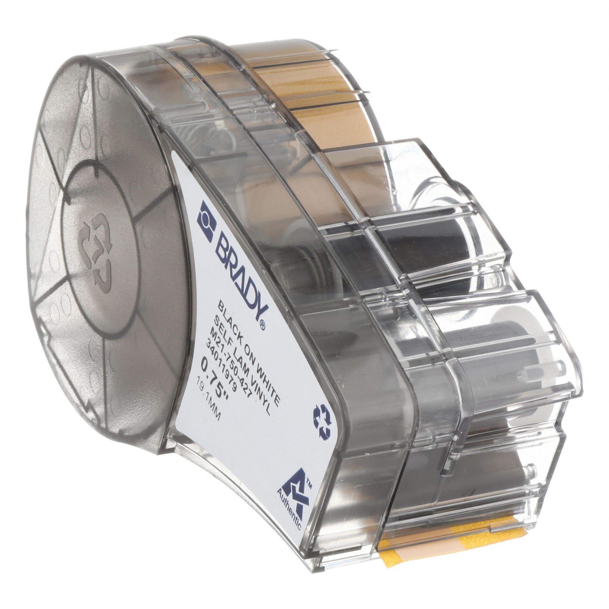 Wraparound Label: 3/4 in x 14 ft, Vinyl, White (Matte), For 16 AWG to 10 AWG Wire Gauge