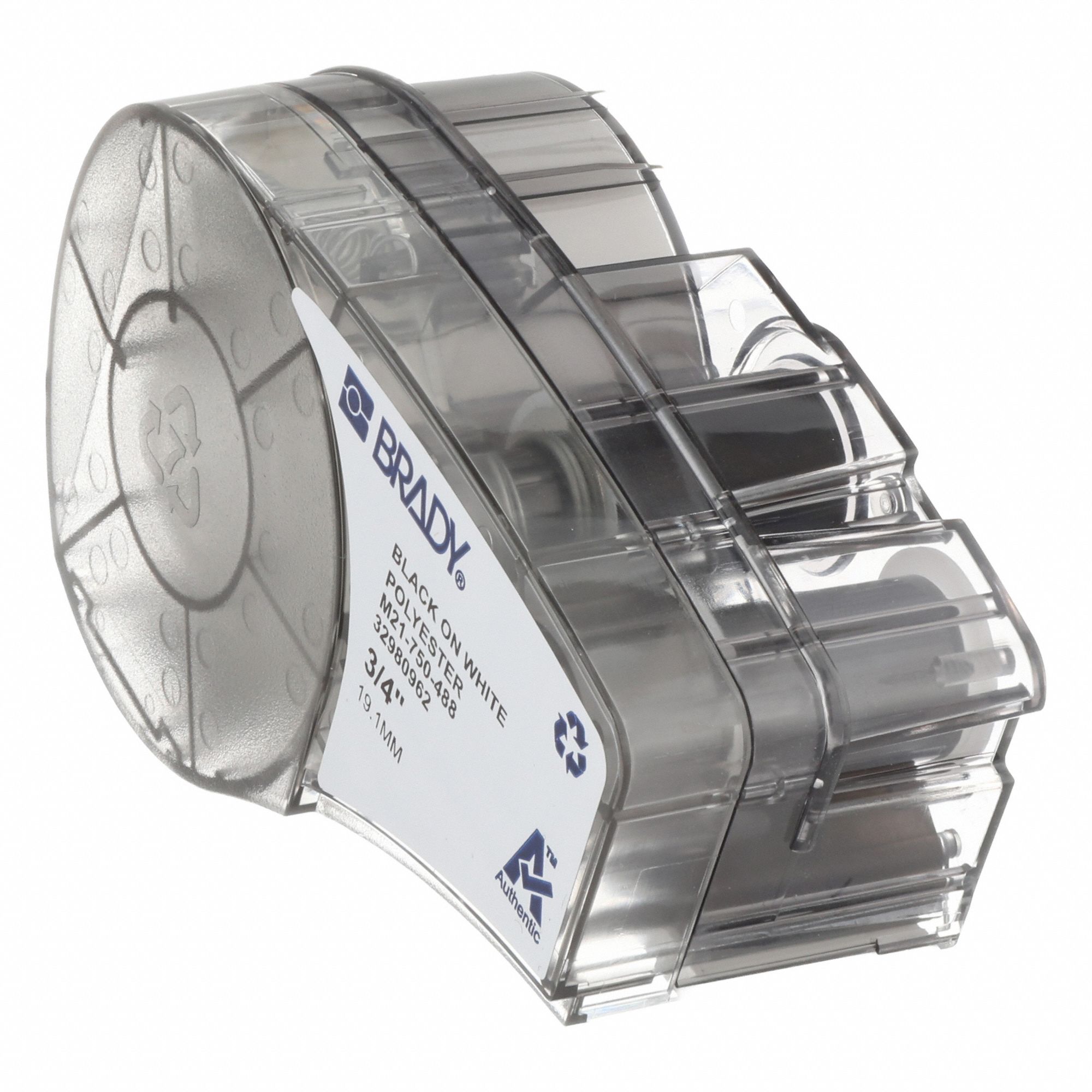 LABEL CARTRIDGE,BLACK/WHITE,3/4 IN. W