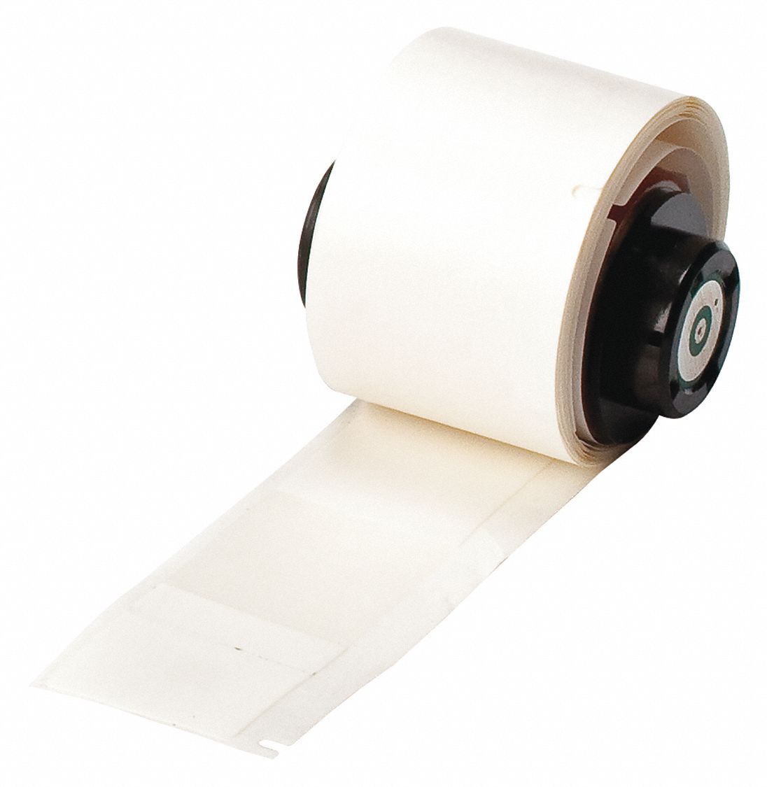 Wraparound Label: 3 3/8 in x 1 in, Vinyl, White (Matte), For 0.36 in to 0.72 in Wire Dia