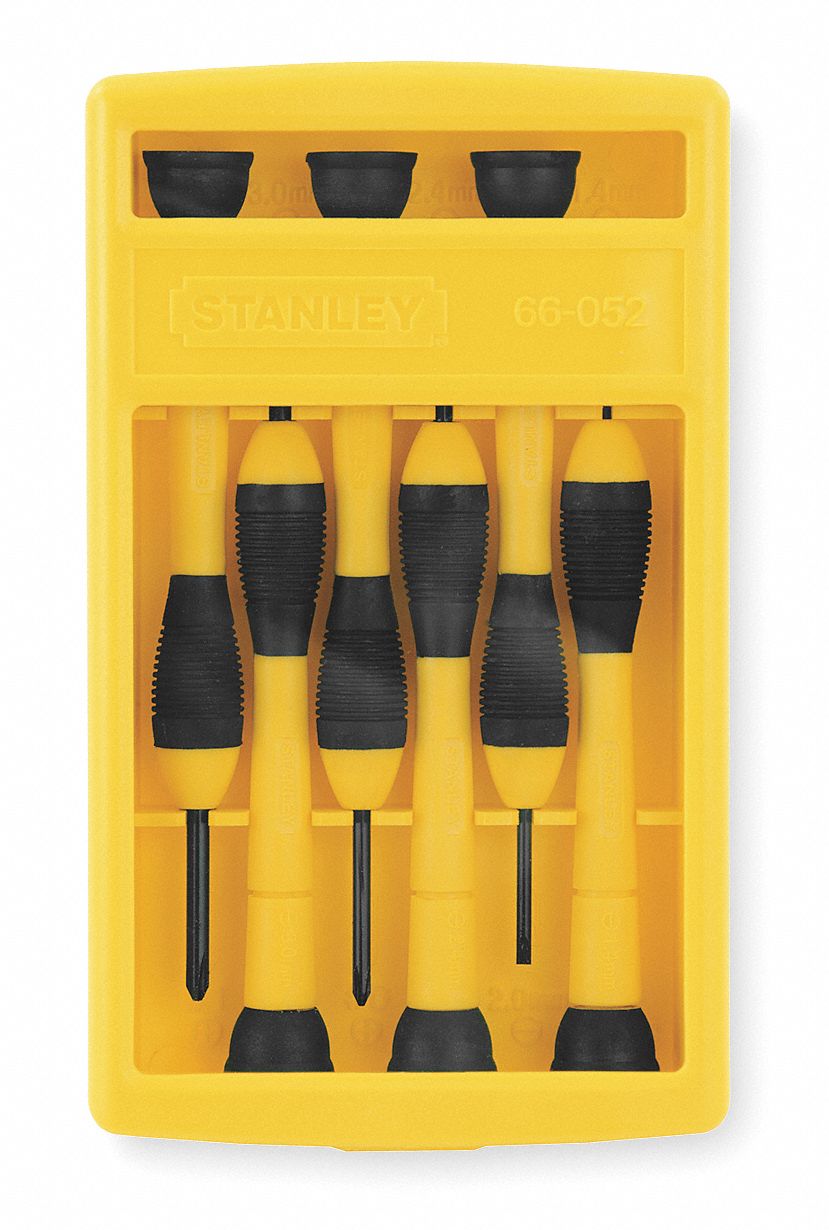 PRECISION SCREWDRIVER SET, #0/#1/1.4 MM/2.4 MM/2 MM/3 MM TIP SIZE
