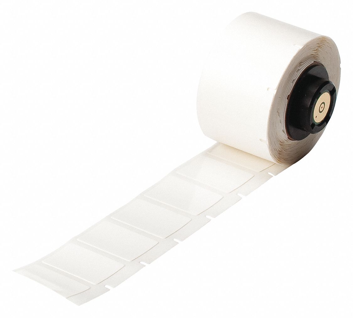 1 in x 3/4 in, Vinyl, Precut Label Roll - 3PYJ3|PTL-18-498 - Grainger