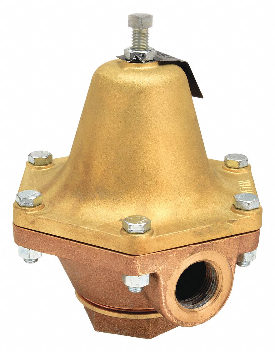 Pressure Regulator: Bronze, FNPTF x FNPTF, 1 in Inlet Connection Size, 20 psig to 60 psig