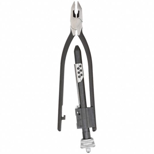 10 3/8 in Overall Lg, Plain Grip, Safety Wire Twister Plier