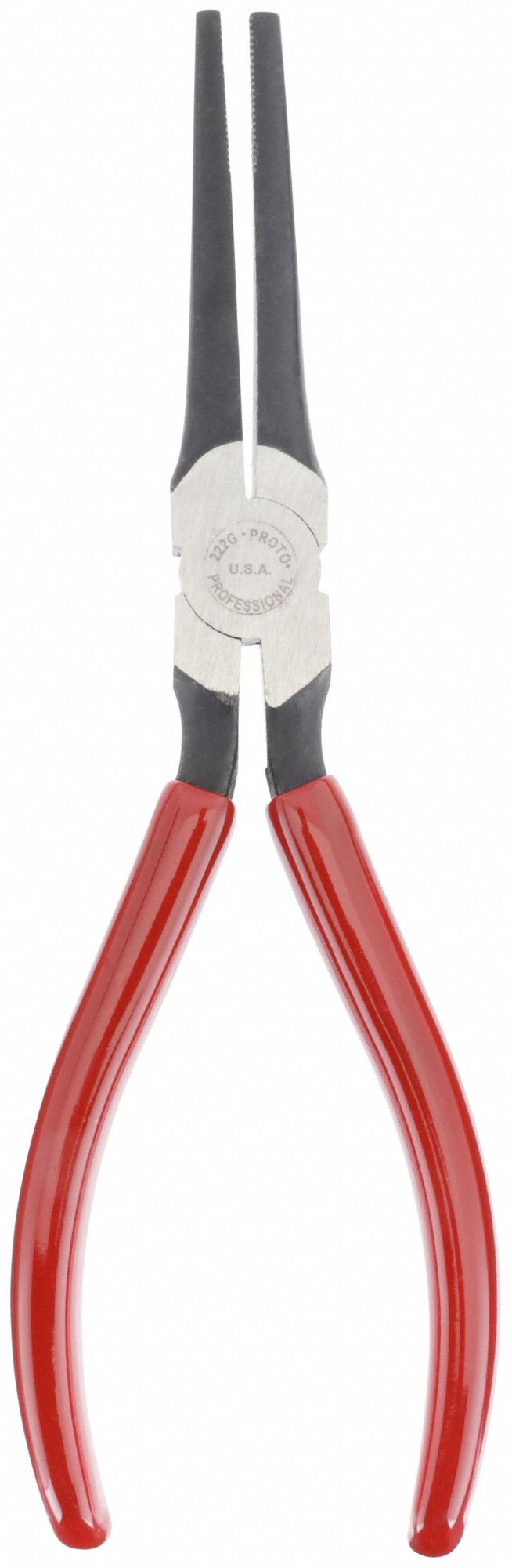 NEEDLE NOSE PLIER, 1¼ IN MAX JAW OPENING, 7 IN OVERALL L, 2⅛ IN JAW L, 11/32 IN TIP W