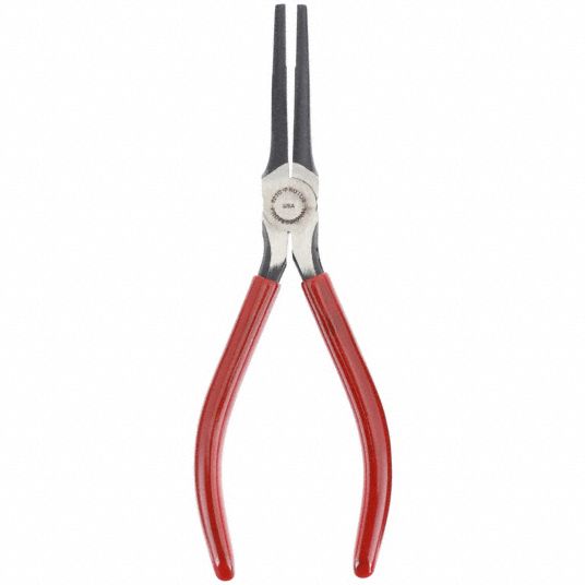 Proto J223G Long Extra Thin Needle Nose Plier, 1-1/4 in, 2-5/32 in L x 1/2 in W x 9/32 in T Steel Diamond Serrated Jaw