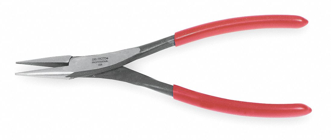 Snap-on Needle Nose Pliers 7” Long Angle Jaw Red 