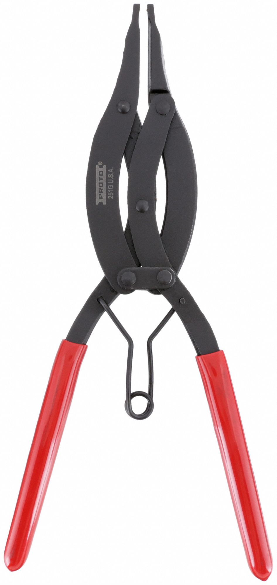 LOCK RING PLIER, INTERNAL, 10 5/8 IN OVERALL L, 0 °  TIP ANGLE, SPRING RETURN, 9 TO 11 IN