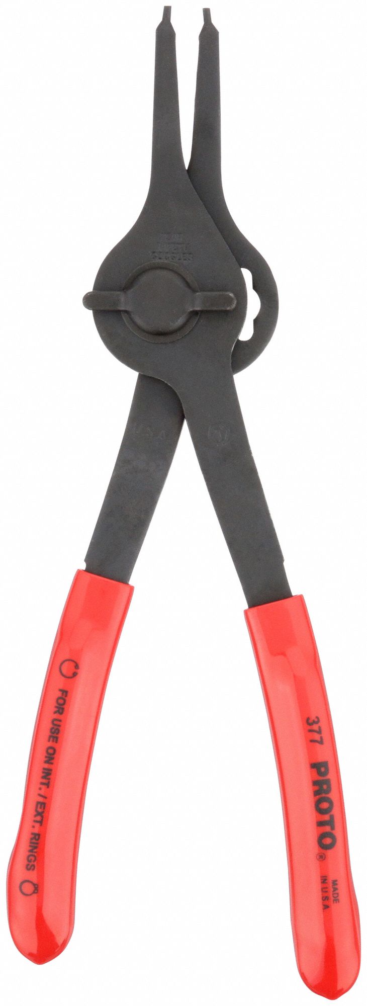 RETAINING RING PLIER, EXTERNAL/INTERNAL, FOR 1 13/16 IN TO 3 IN BORE DIA, 0.09 IN TIP DIA, MANUAL