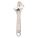 ADJUSTABLE WRENCH, ALLOY STEEL, SATIN, 6 IN OVERALL L, 15/16 IN JAW CAPACITY, PLAIN GRIP