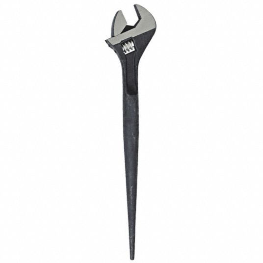 PROTO Adjustable Spud Wrench, Open End Wrench, Alloy Steel, Black Oxide, Jaw Capacity 1 1/2 in