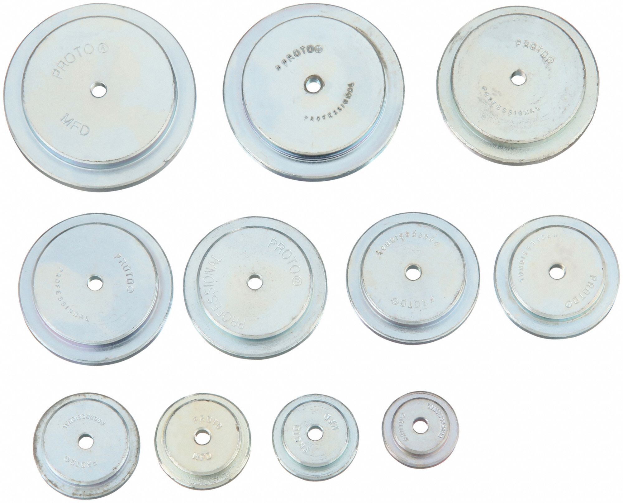 PROTO, Gear and Bearing Pullers, 11 Pieces, Step Plate Adapter Set