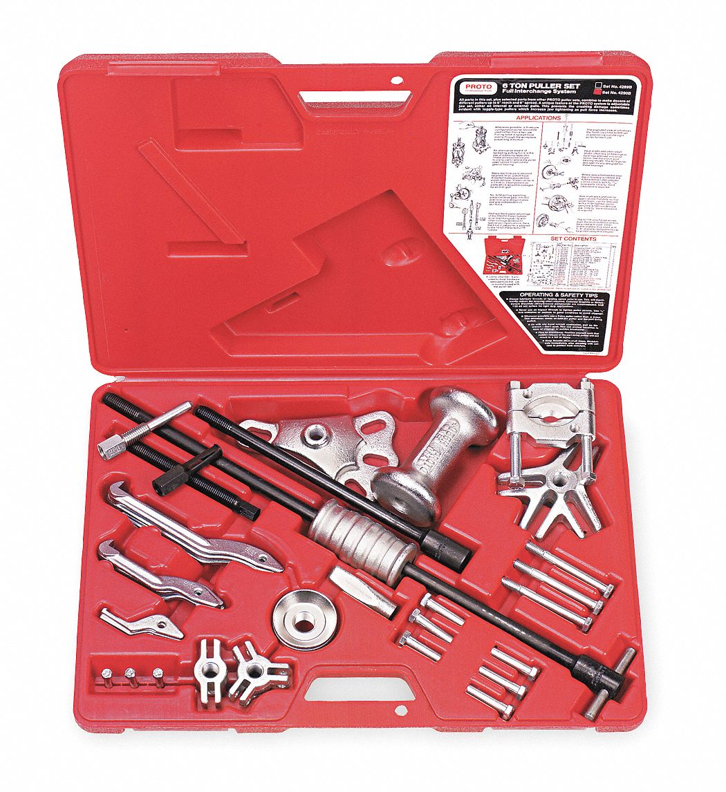 STANDARD PULLER SET, INTERNAL/EXTERNAL SLIDE HAMMER, 6 TON PULLING CAPACITY