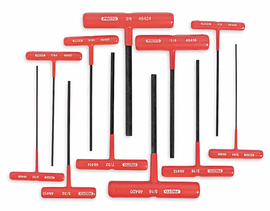 HEX KEY SET T HANDLE 11PC