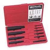 in case 1-1/2" JH Williams USA for Bolt Sizes 1/4" 10pc Screw Extractor Set 