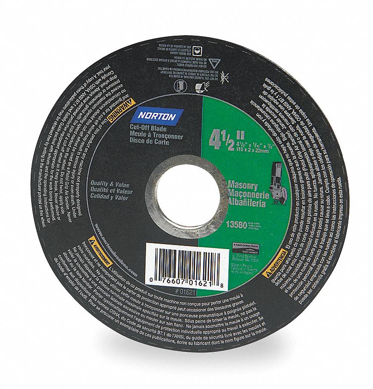 ABRASIVE CUT-OFF WHEEL,7/8 IN,13,580 RPM