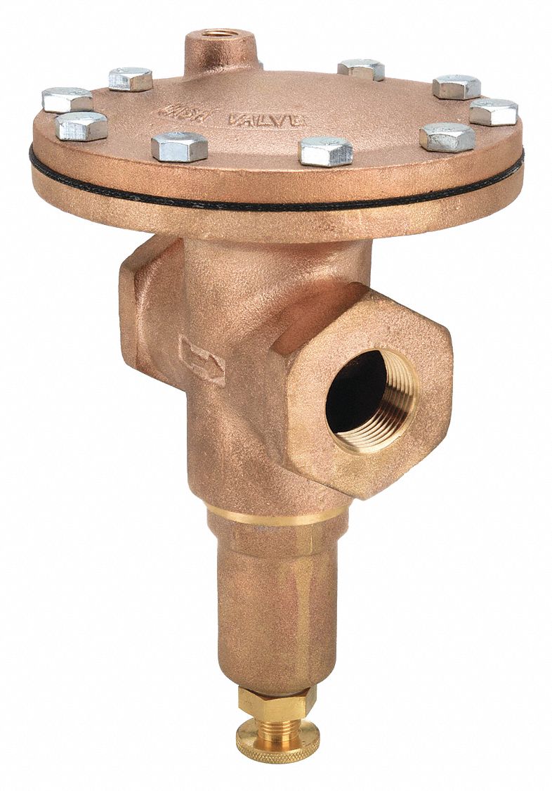 Vacuum Pressure Regulator: Bronze, 1 in Inlet Connection Size, NPTF, NPTF