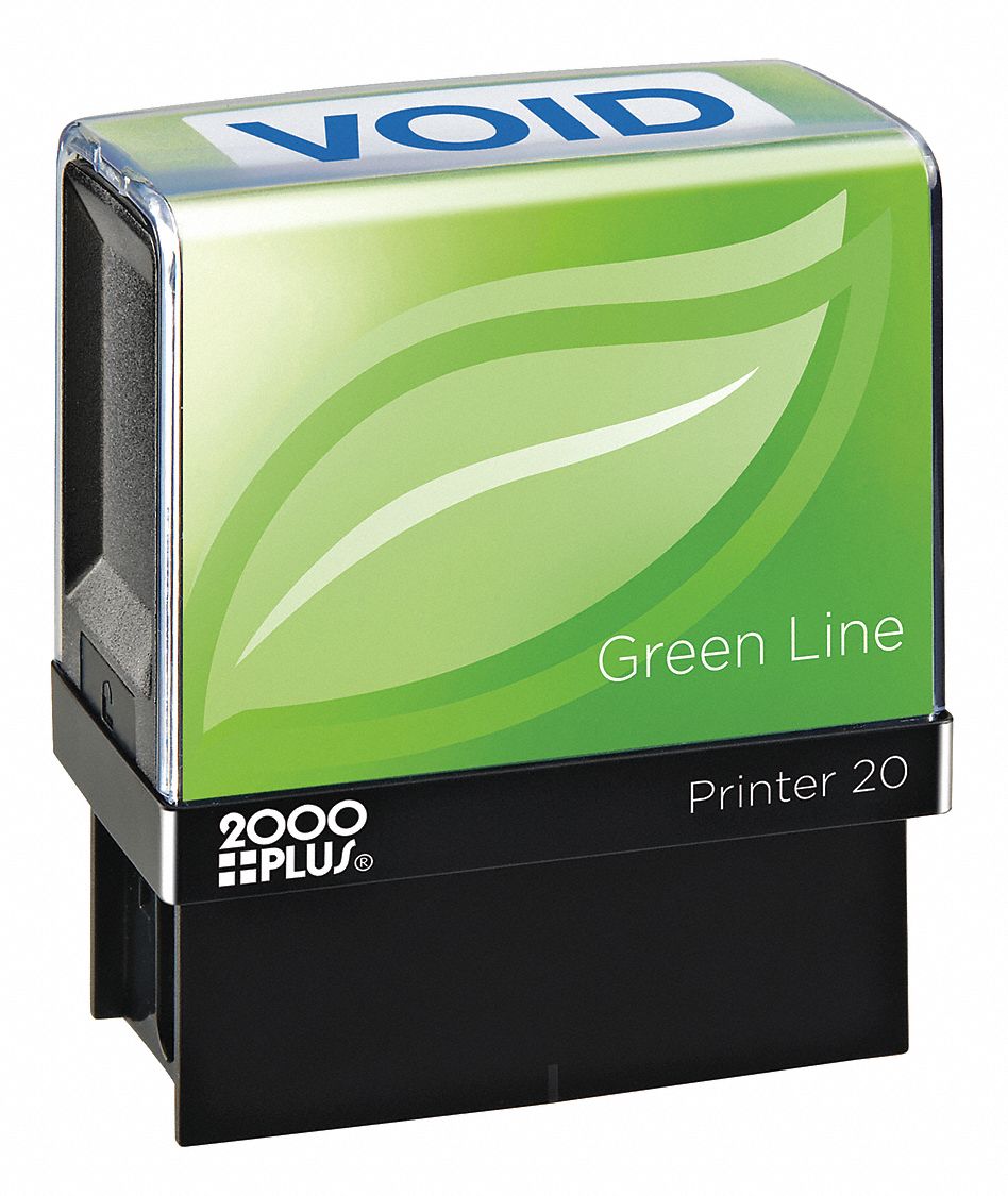 Message Stamp: VOID, Blue, Made of 65% Recycled Plastic and Metal Material