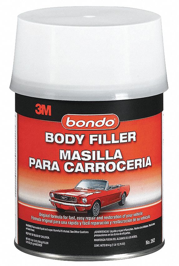 BONDO Body Filler W Hardener, Paste, 1 Qt, Gray 3RAP8262 Grainger