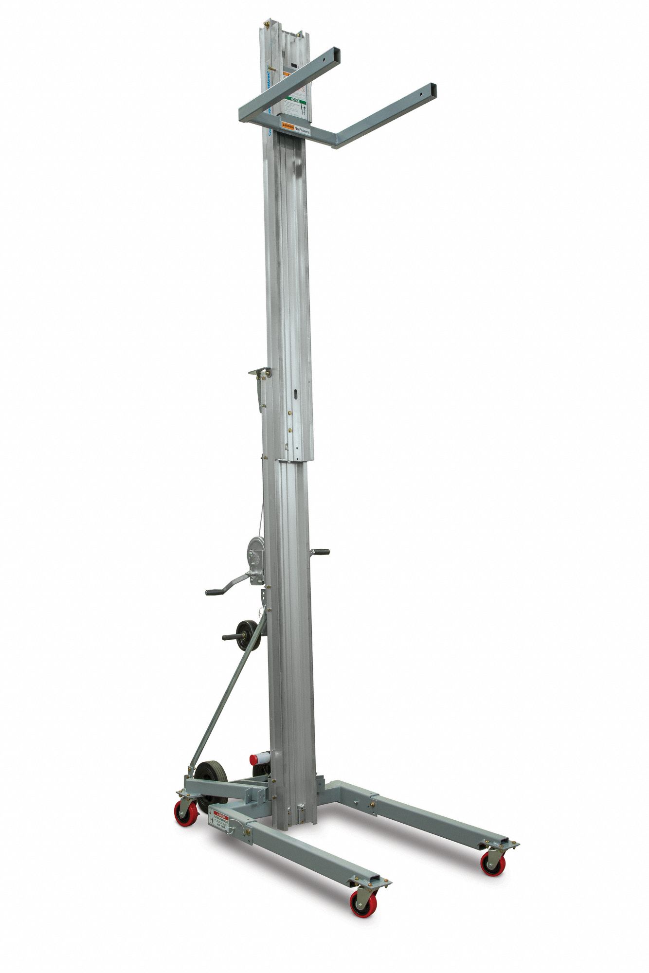 GENIE Heavy-Duty Manual Material Lift for Contractors: 12 ft 11 in, 650 ...