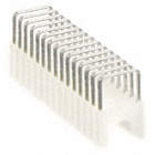 STAPLES, INSULATED, STEEL, ¼ IN LEG L, 5/16 IN CROWN, 5/16 IN DIA, 300/BOX, CLEAR