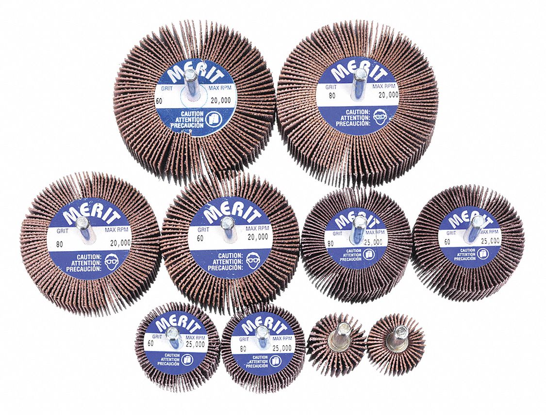 Flap Wheel Test Kit,  3 in Dia,  Coated