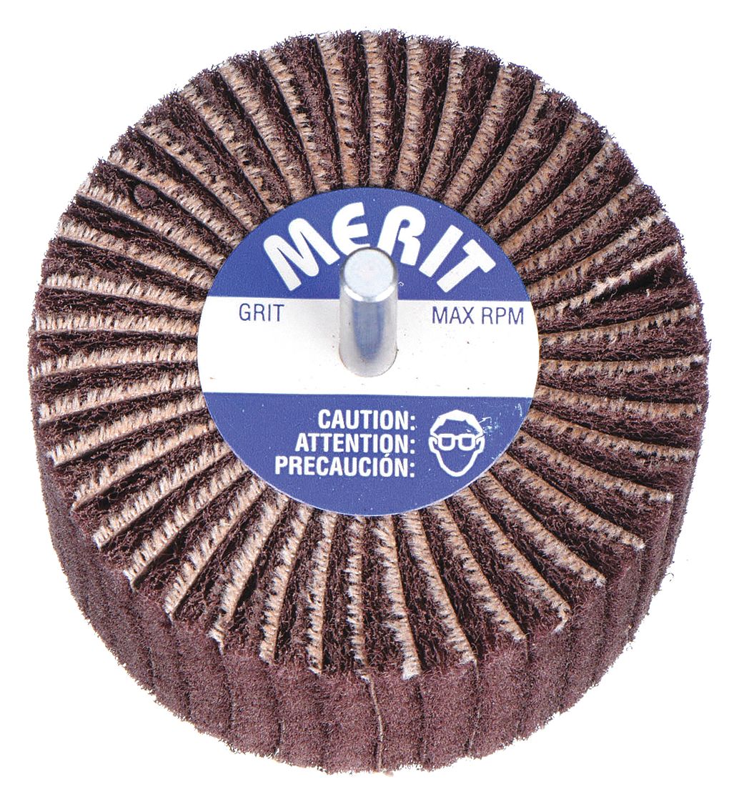 Flap Wheel, 2 in Dia, 1 in W, P120 Grit