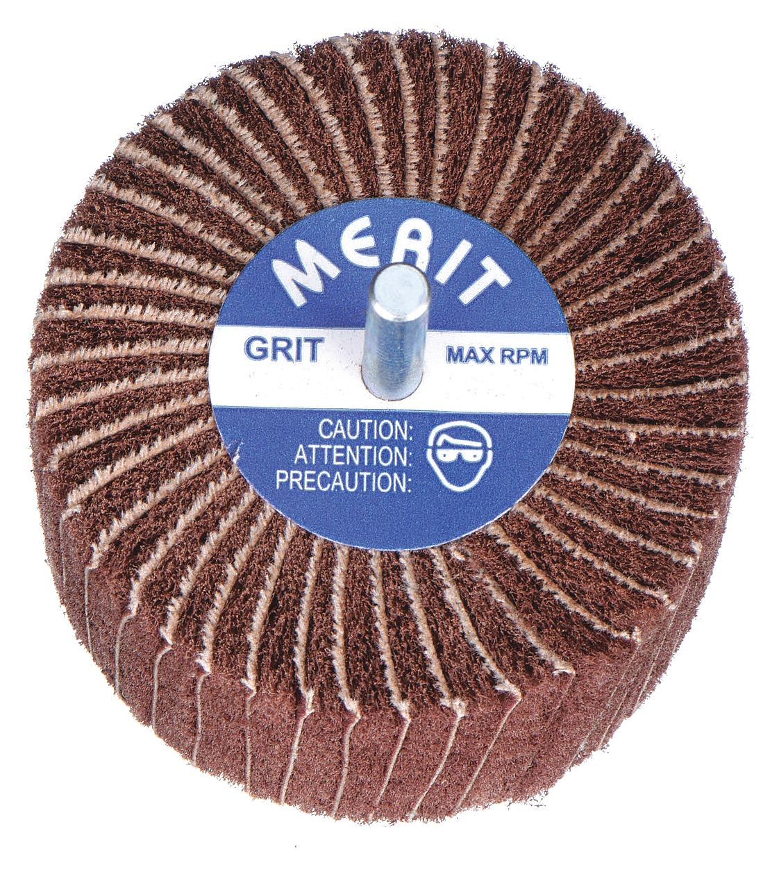 MERIT, 3 in Dia x 2 in W, 1/4 in StraightShank, Flap Wheel 3RB95