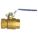 MANUAL TWO-WAY BALL VALVE: ⅜ IN, BRASS, STRAIGHT, FNPT X FNPT, FULL PORT BALL PORT