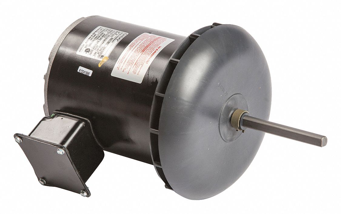1 Hp Condenser Fan Motor Permanent Split Capacitor 1075 Nameplate Rpm 200 230 460 Voltage Frame 48y