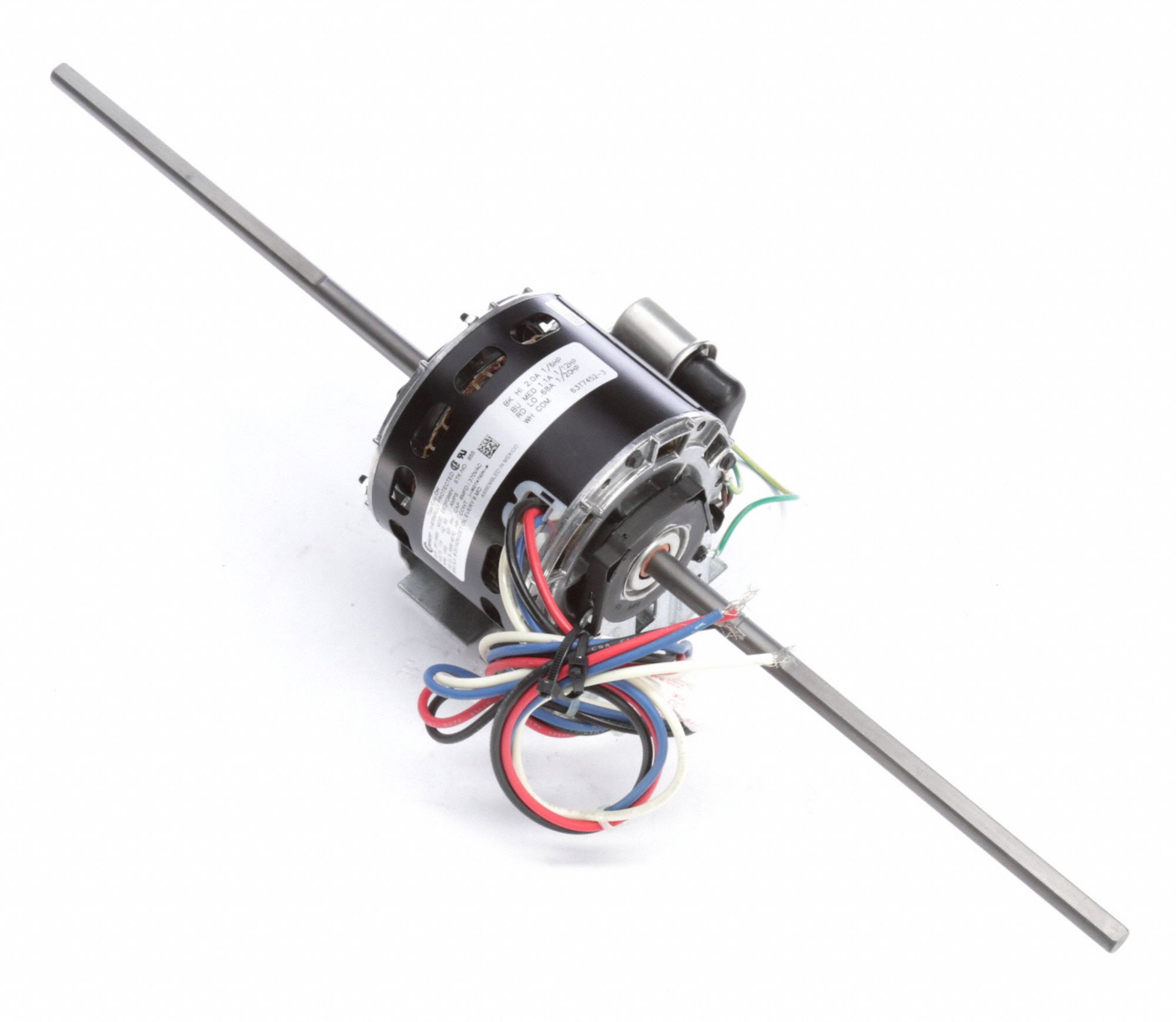 CENTURY Room Air Conditioner Motor: 3 Speed, 1/6, 1/12, 1/20 HP, 1,500 ...