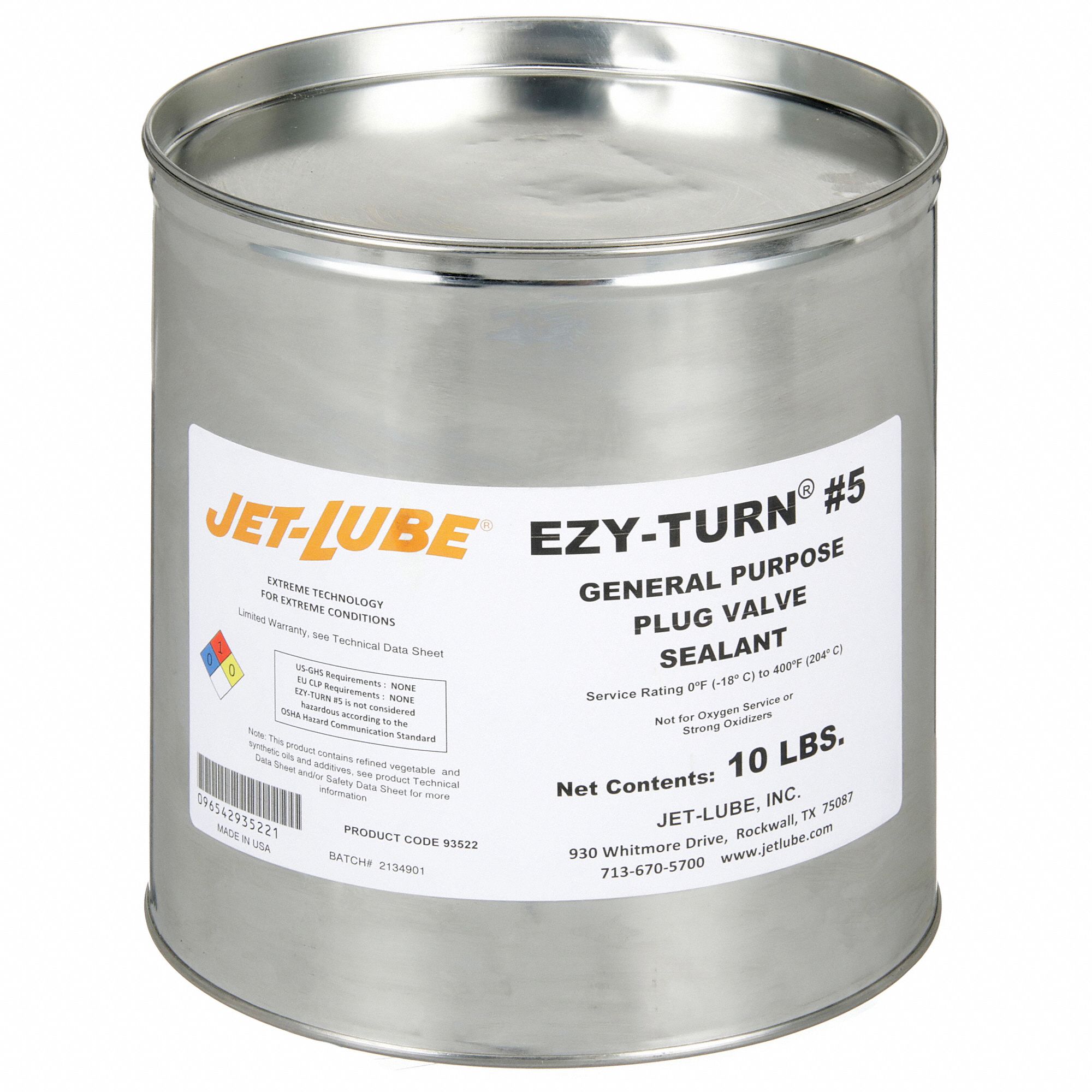 JETLUBE, 0°F to 400°F, 1 gal, Plug Valve Sealant 3RDN193522 Grainger