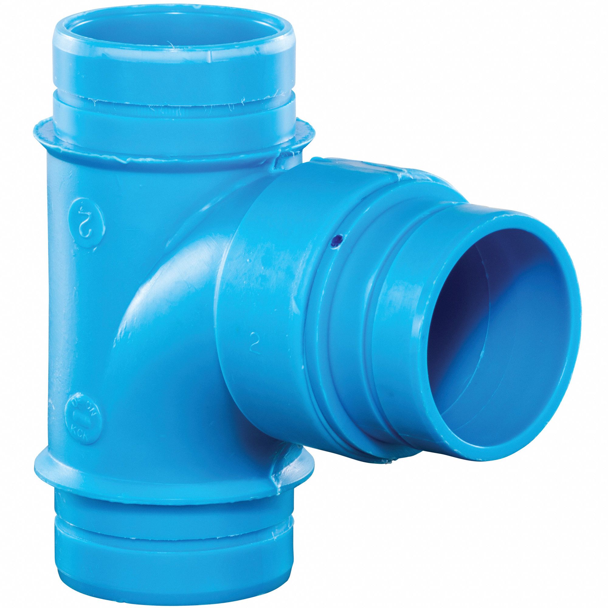 ORION 2 in Sanitary Tee, Polypropylene, Max. Pressure 80 psi, Blue