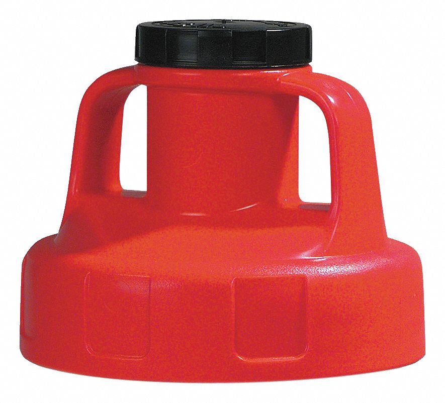 UTILITY LID,W/2 IN OUTLET,HDPE,RED