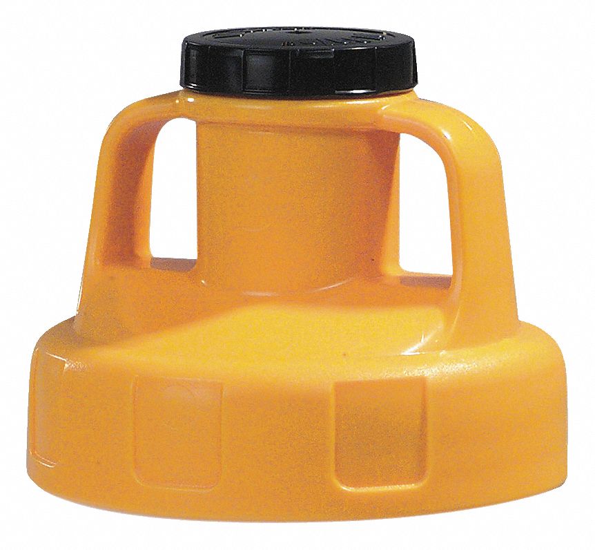 UTILITY LID,W/2 IN OUTLET,HDPE,YELL