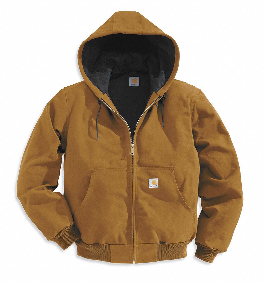 CARHARTT, Men's, XL, Hooded Jacket - 3RFA5|J131-BRN XLG REG - Grainger